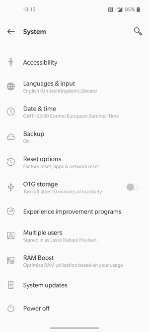 Select System updates