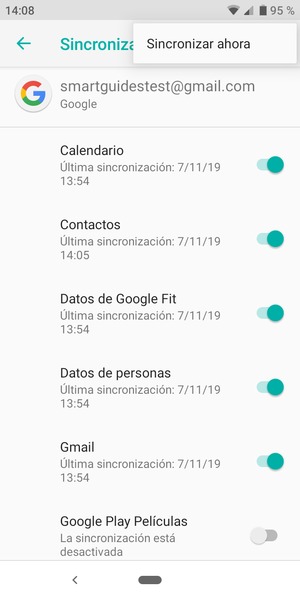 Seleccione Sincronizar ahora