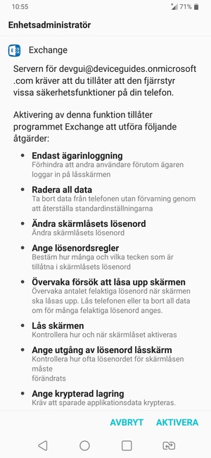 Välj AKTIVERA