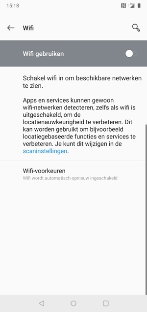 Schakel Wifi in