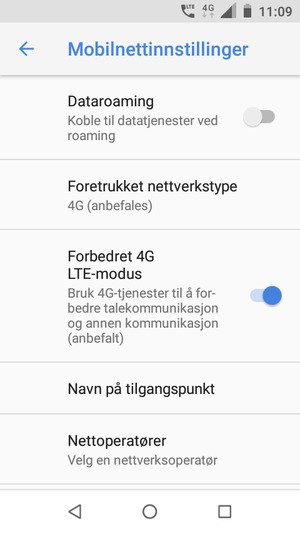Velg Navn på tilgangspunkt