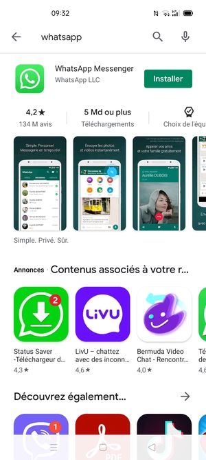 Sélectionnez l'appli