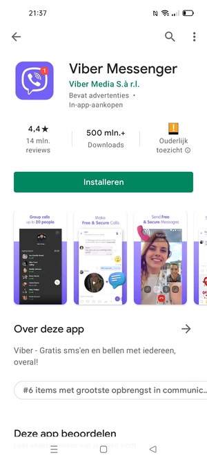 Selecteer Installeren