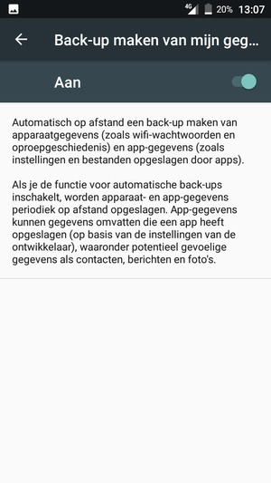 Selecteer de Terug-knop