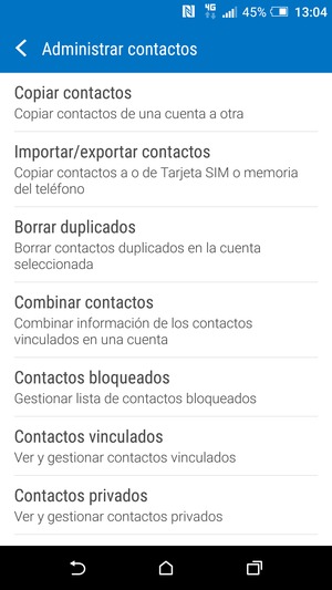 Seleccione Importar/exportar contactos