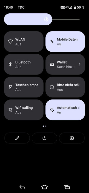 Streifen Sie nach links