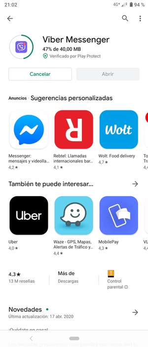 Espere a que el proceso de instalación finalice
