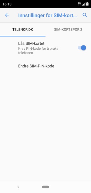 Velg Public og Endre SIM-PIN--kode