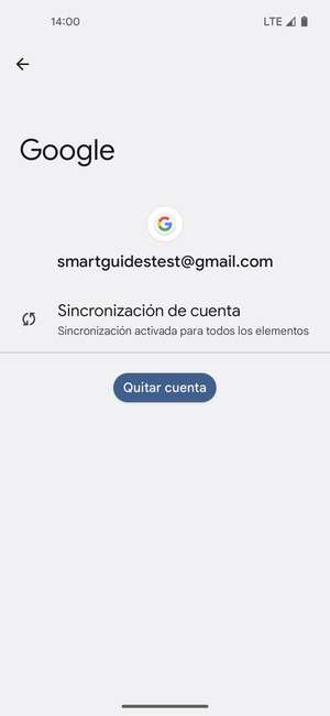 Seleccione Sincronización de cuenta