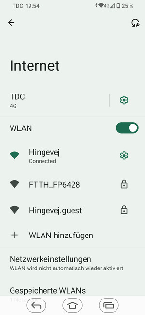 Sie sind nun mit dem WLAN-Netzwerk verbunden