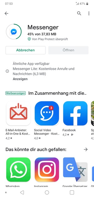 Warten Sie, bis der Installationsprozess  beendet ist
