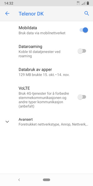 Velg Avansert