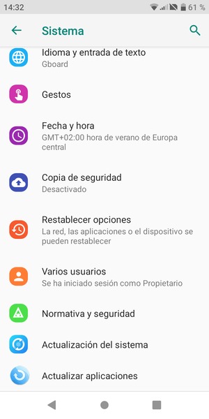 Seleccione Copia de seguridad
