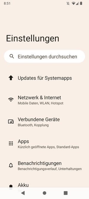 Wählen Sie Netzwerk & Internet