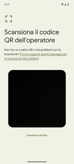 Scansiona il codice QR