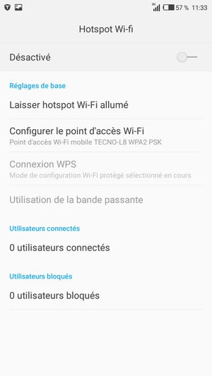 Sélectionnez Configurer le point d'accès Wi-Fi