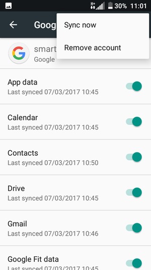 Select Sync now