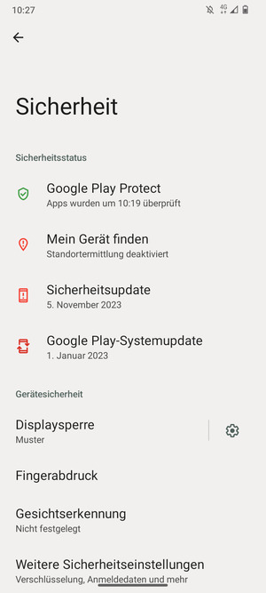 Ihr Handy ist jetzt mit einer Bildschirmsperre gesichert