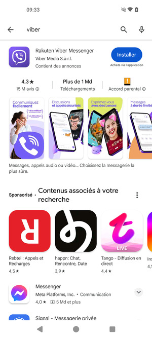 Sélectionnez l'appli