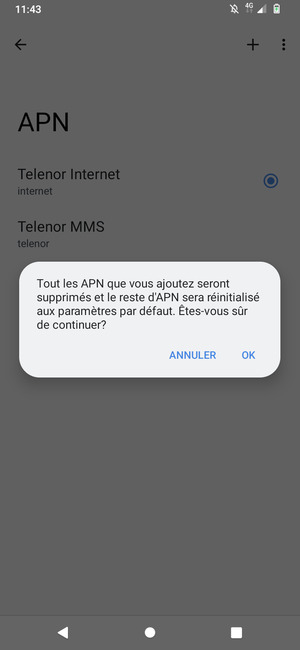 Sélectionnez OK