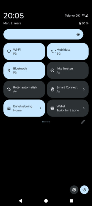Slå av Wi-Fi og Bluetooth
