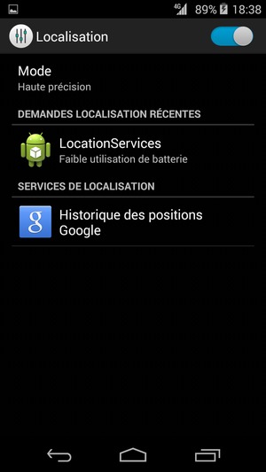 Désactiver le Localisation
