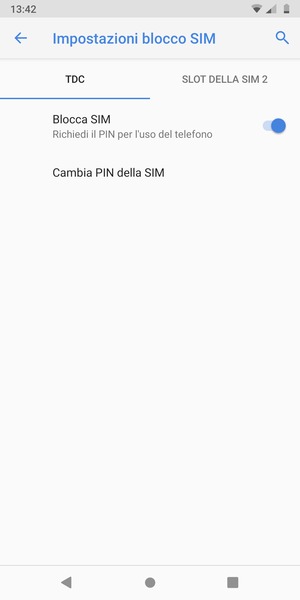 Seleziona Public e Cambia PIN della SIM