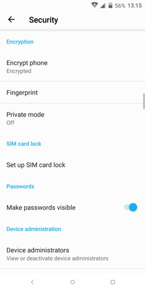 Select Set up SIM card lock