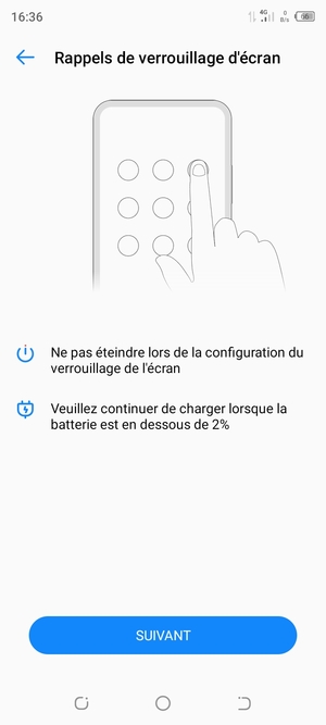 Sélectionnez SUIVANT