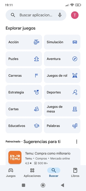 Seleccione la barra de Búsqueda