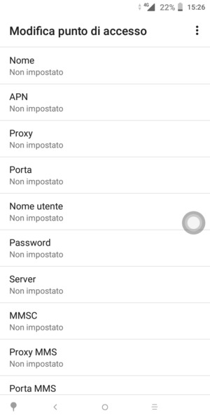 Inserisci informazioni MMS