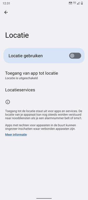 Schakel Locatie gebruiken uit