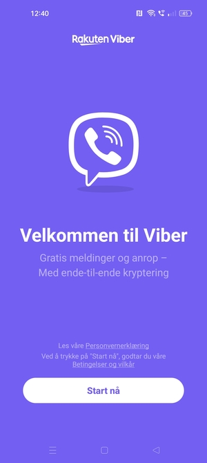 Applikasjonen er klar til bruk