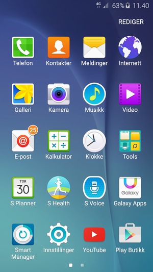 Velg Innstillinger