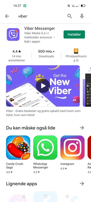 Vælg appen