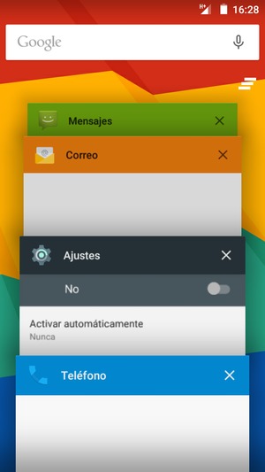 Deslice las aplicaciones a la derecha para cerrarlas