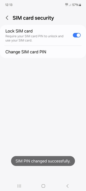 Your SIM PIN has been changed