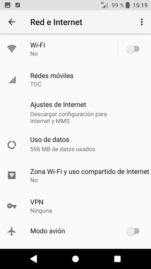 Seleccione Redes móviles
