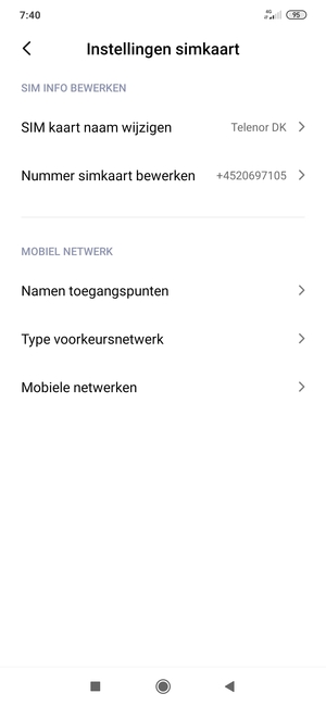 Selecteer Namen toegangspunten