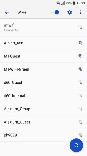 Vous êtes maintenant connecté au réseau Wi-Fi