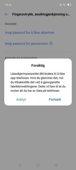 Velg Fortsett