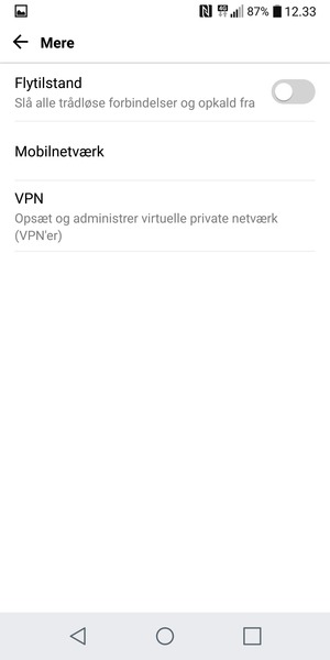 Vælg Mobilnetværk