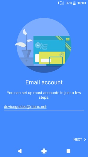 Enter your email address and select NEXT