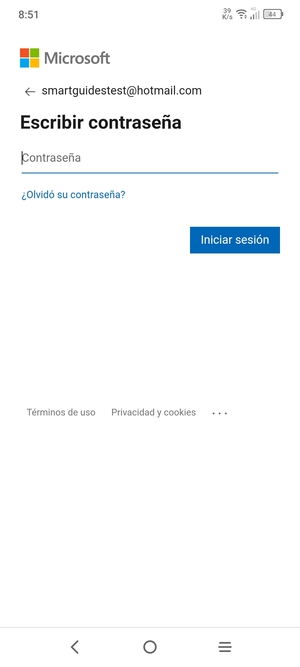 Introduzca su contraseña y seleccione Iniciar sesión