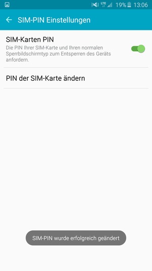 Ihre SIM-PIN wurde geändert