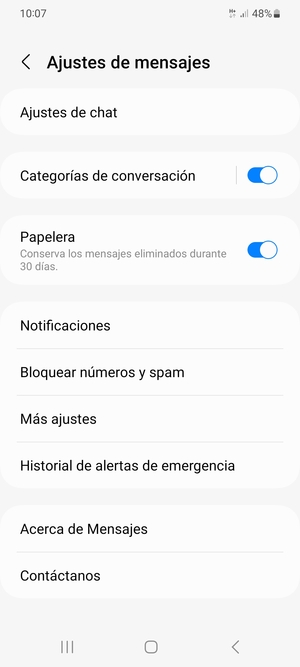 Seleccione Más ajustes