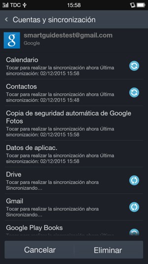 Su información será sincronizada