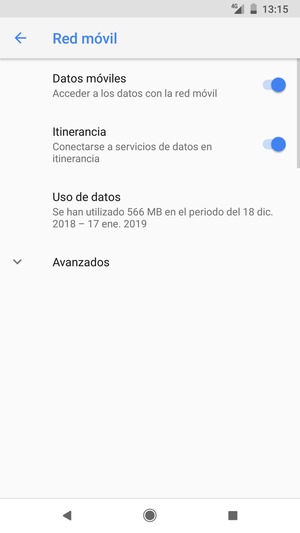 Activar o desactivar Itinerancia