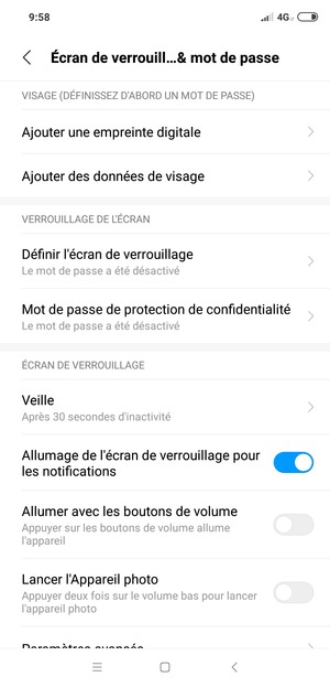 Sélectionnez Définir l'écran de verrouillage