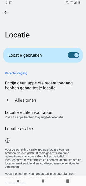 Schakel Locatie gebruiken uit